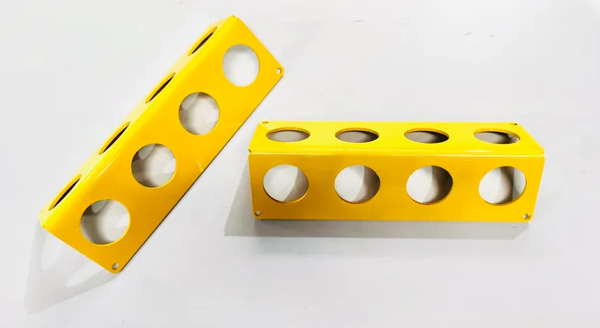 Compact yellow SD aircraft wheel chocks, set of two
